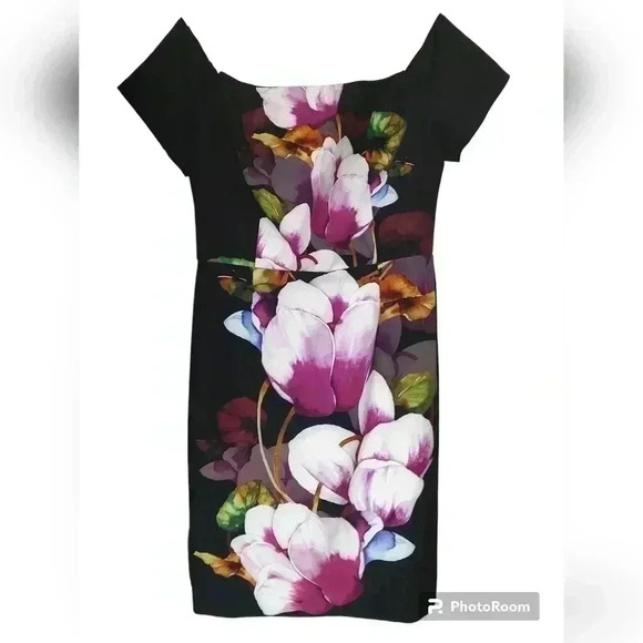 Trina Turk Ruby Off-the-Shoulder Tulip Floral Sheath Dress - Picture 2 of 5